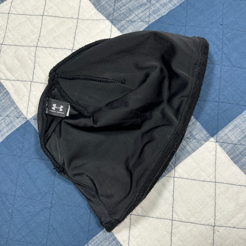 Under Armour Black Knit Runners Beanie Skull Cap Logo Size L - Picture 4 of 5
